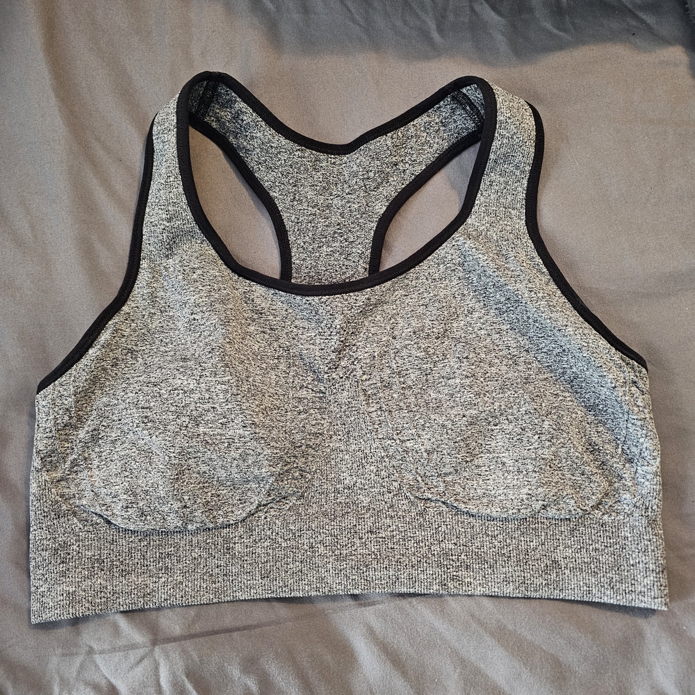Gray Sports Bra